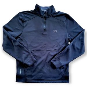 Champion Performance Black Quarter Zip Duoforld Warm Ctrl Sweatshirt Size SMALL